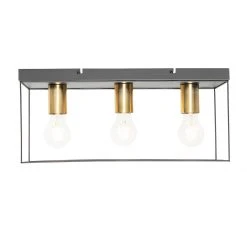 Neu ✔️ QAZQA Minimalistische plafondlamp zwart met goud 3-lichts - Kodi 🔥 -Deckenleuchten Verkaufs-Shop 6822 105606 6