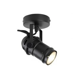 Auslauf 🔥 QAZQA Industriespot schwarz dreh- und schwenkbar ohne Schirm - Movie 😍 -Deckenleuchten Verkaufs-Shop 6831 96891 8