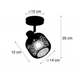 Großhandel ✔️ QAZQA Industriespot schwarz mit gold - Bliss Mesh ⌛ 18 Großhandel ✔️ QAZQA Industriespot schwarz mit gold - Bliss Mesh ⌛ -Deckenleuchten Verkaufs-Shop 6838 104477 3