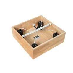 Coupon 💯 QAZQA Land Deckenleuchte Holz 4-Licht - Block ✔️ -Deckenleuchten Verkaufs-Shop 6849 103024 10