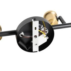 Am billigsten 👏 QAZQA Plafondspot zwart met goud met smoke glas 4-lichts - Zuzanna 💯 -Deckenleuchten Verkaufs-Shop 6854 105505 10