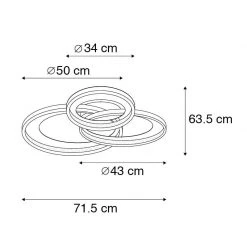 Rabatt 😉 Trio Leuchten Design plafondlamp zwart incl. LED 3-staps dimbaar - Joran 🥰 -Deckenleuchten Verkaufs-Shop 6863 105874 4