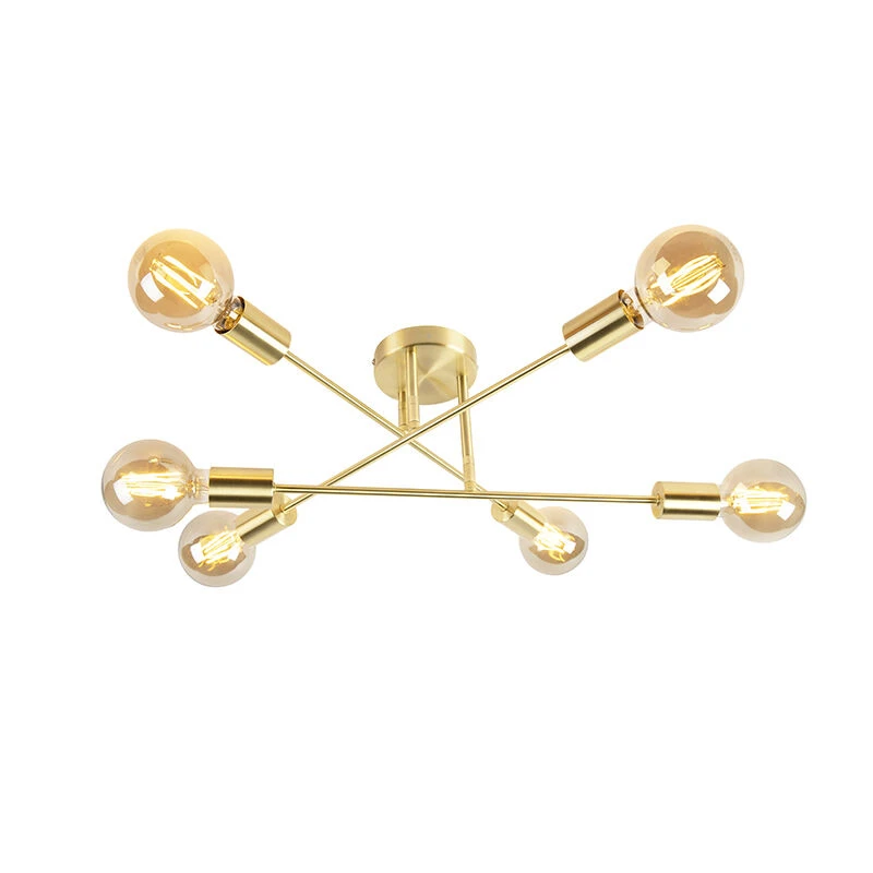 Beste Bewertungen von ✨ QAZQA Smart Art Deco Deckenleuchte gold inkl. 6 WiFi G95 - Arc Basic ⭐ 2 Beste Bewertungen von ✨ QAZQA Smart Art Deco Deckenleuchte gold inkl. 6 WiFi G95 - Arc Basic ⭐ – Bild 2