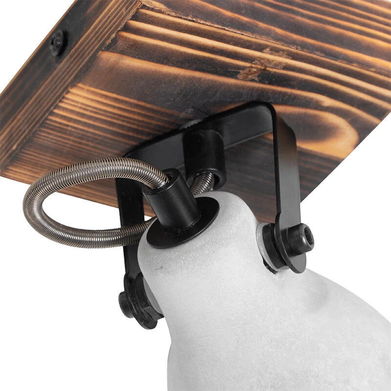 Am billigsten 🥰 QAZQA Industrieller Deckenstrahler Holz mit Beton - Creto 🛒 12 Am billigsten 🥰 QAZQA Industrieller Deckenstrahler Holz mit Beton - Creto 🛒 – Bild 12