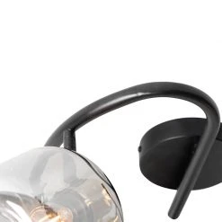 Top 10 ⭐ QAZQA Plafondspot zwart met smoke glas rond 3-lichts - Zuzanna 🛒 -Deckenleuchten Verkaufs-Shop 6903 105510 4