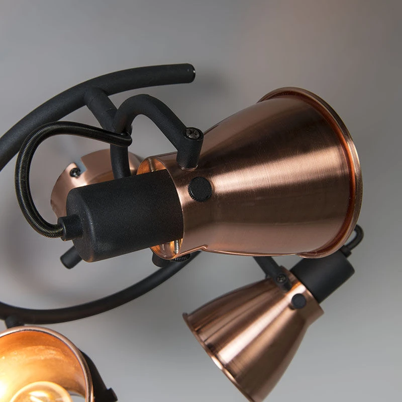 Neu ⌛ QAZQA Klassischer Punktkupfer - Jos 3 🔥 6 Neu ⌛ QAZQA Klassischer Punktkupfer - Jos 3 🔥 – Bild 6