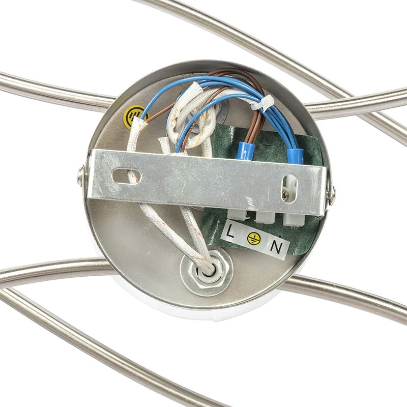 Aktion 👍 QAZQA Moderne Deckenleuchte Stahl mit weißen Schirmen 5-Licht - Hetta 🔔 9 Aktion 👍 QAZQA Moderne Deckenleuchte Stahl mit weißen Schirmen 5-Licht - Hetta 🔔 – Bild 9