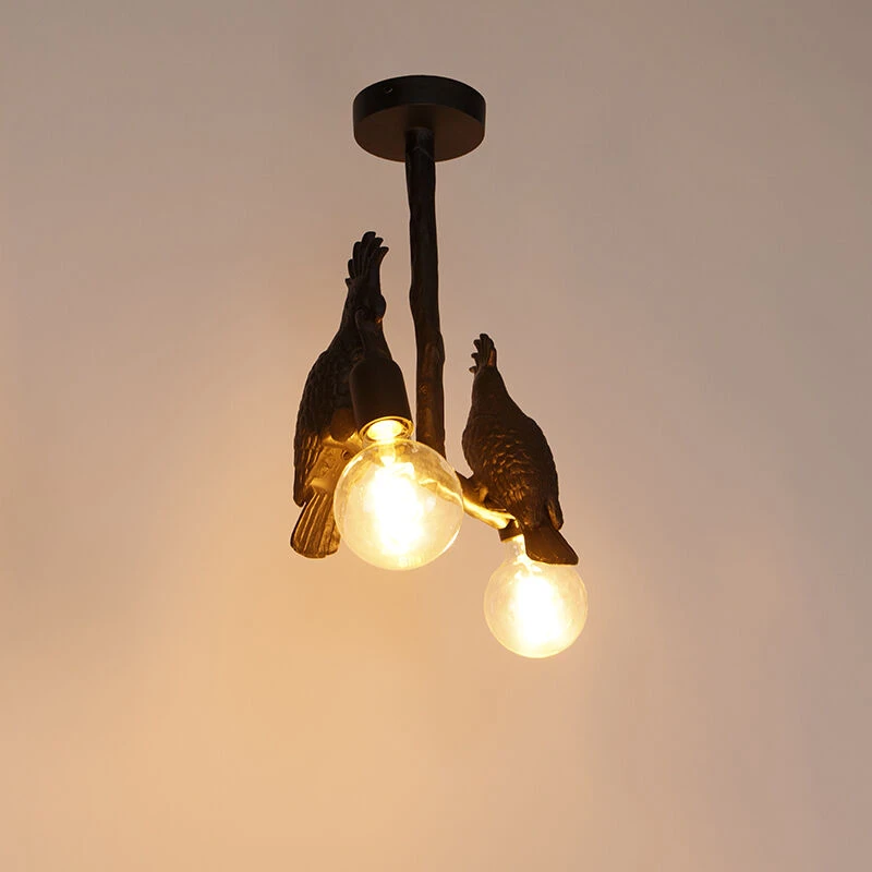 Rabatt 😍 QAZQA Vintage Deckenlampe schwarz - Papegoje ⌛ 14 Rabatt 😍 QAZQA Vintage Deckenlampe schwarz - Papegoje ⌛ – Bild 14