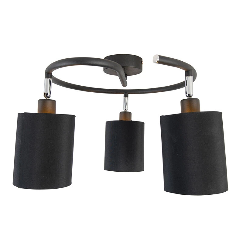 Schlussverkauf 💯 QAZQA Moderne Deckenleuchte schwarz - Lofty 🤩 9 Schlussverkauf 💯 QAZQA Moderne Deckenleuchte schwarz - Lofty 🤩 – Bild 9