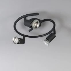 Großhandel 😉 QAZQA Industriell gefleckte schwarze Locken - Jeany 3 😍 -Deckenleuchten Verkaufs-Shop 6979 93279 7