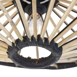 Bestes Angebot ✔️ QAZQA Orientalische Deckenleuchte Bambus mit Schwarz 60 cm - Evalin 👍 -Deckenleuchten Verkaufs-Shop 6985 105079 4