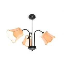 Budget ✨ QAZQA Klassische Deckenlampe schwarz mit Lampenschirm gold 3-flammig - Nona 🛒 -Deckenleuchten Verkaufs-Shop 6993 104398 10