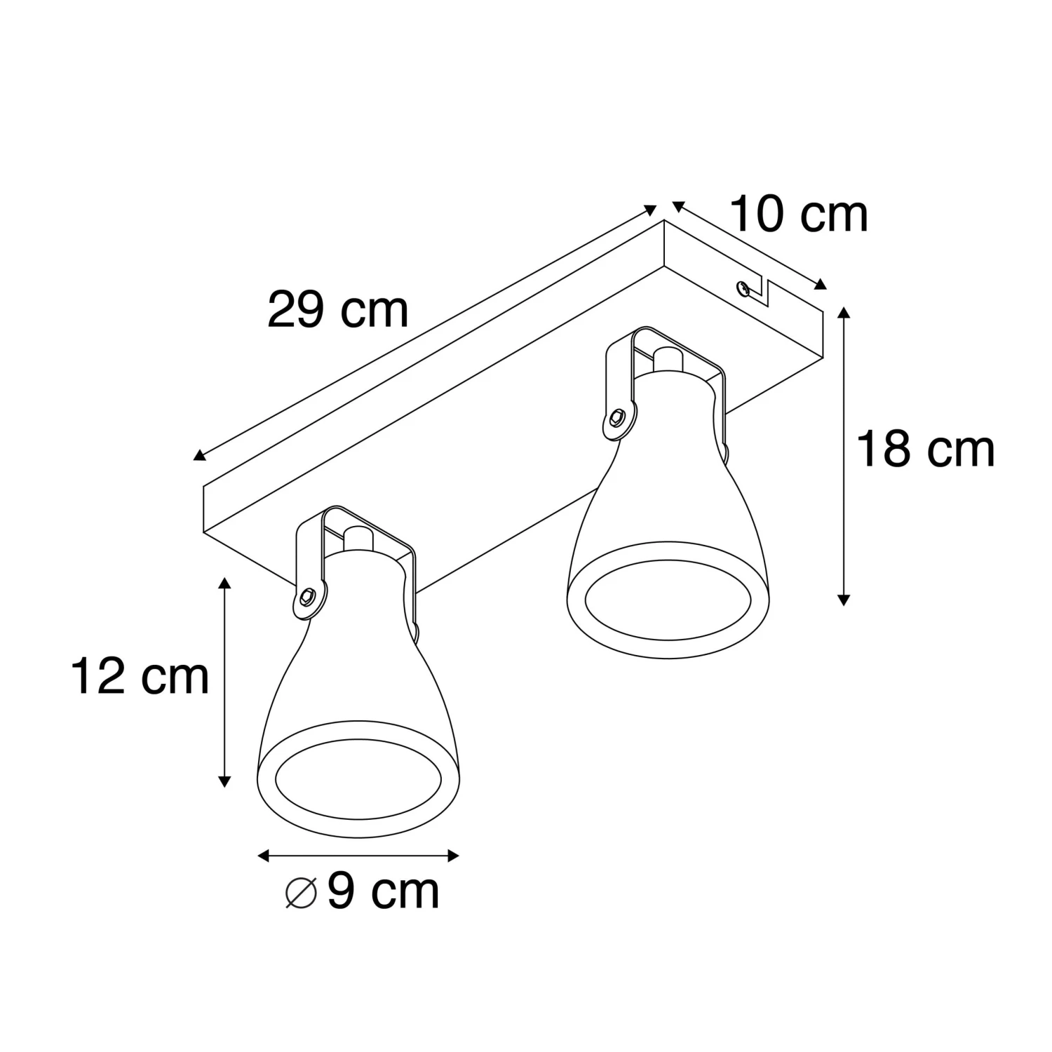 Bester Verkauf 🔥 QAZQA Industriestrahler grau Beton 2-flammig - Creto 🤩 5 Bester Verkauf 🔥 QAZQA Industriestrahler grau Beton 2-flammig - Creto 🤩 – Bild 5