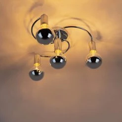 Top 10 ⌛ QAZQA Art deco Deckenleuchte Chrom 4-flammig - Facil ❤️ -Deckenleuchten Verkaufs-Shop 7007 96900 10