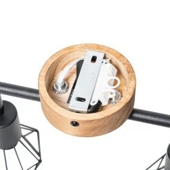 Coupon ⌛ QAZQA Spot zwart met hout draai- en kantelbaar 2-lichts - Mosh 💯 -Deckenleuchten Verkaufs-Shop 7010 105638 10