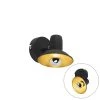 Am billigsten ⭐ QAZQA Design Wand- und Deckenstrahler schwarz mit Gold 1-Licht - Avril 🔔