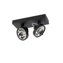 Coupon 🛒 QAZQA Designspot schwarz verstellbar 2-flammig - Go 🛒 -Deckenleuchten Verkaufs-Shop 7064 104791 14