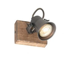 Bestes Angebot ✔️ QAZQA Ländlicher Fleck schwarz mit Holz - Jelle 🧨 -Deckenleuchten Verkaufs-Shop 7098 103992 2