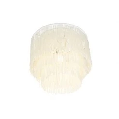 Brandneu 🌟 QAZQA Orientalische Deckenleuchte Gold cremefarbener Schirm mit Fransen - Franxa 😍 16 Brandneu 🌟 QAZQA Orientalische Deckenleuchte Gold cremefarbener Schirm mit Fransen - Franxa 😍 -Deckenleuchten Verkaufs-Shop 7105 103494 6