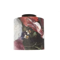 Bestes Angebot ✨ QAZQA Deckenleuchte mit Schirm Blumen/Gold 20 cm - Combi schwarz 😍 -Deckenleuchten Verkaufs-Shop 7119 98620 4