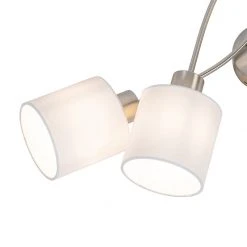 Angebote 🔔 QAZQA Moderne Deckenleuchte Stahl mit weißen Schirmen 4-Licht - Hetta 💯 -Deckenleuchten Verkaufs-Shop 7122 102398 4