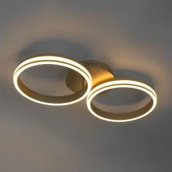 Brandneu 🎁 QAZQA Deckenleuchte Messing inkl. LED 3-stufig dimmbar 2-flammig - Navara 👍 27 Brandneu 🎁 QAZQA Deckenleuchte Messing inkl. LED 3-stufig dimmbar 2-flammig - Navara 👍 -Deckenleuchten Verkaufs-Shop 7122 104002 12