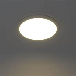 Bestes Angebot 😍 QAZQA Deckenleuchte weiß 40 cm inkl. LED 3-stufig dimmbar IP44 - Steve 🌟 -Deckenleuchten Verkaufs-Shop 7126 102739 9