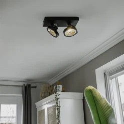 Coupon 🛒 QAZQA Designspot schwarz verstellbar 2-flammig - Go 🛒