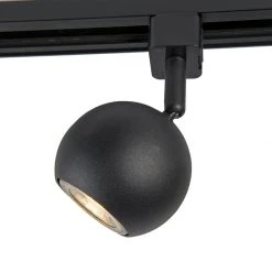 Brandneu 🛒 QAZQA Strahler für Schienensystem 1-phasig schwarz - Gissi 👍 -Deckenleuchten Verkaufs-Shop 7129 94929 3