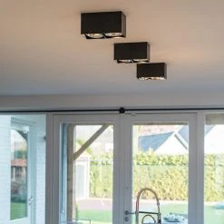 Aktion 👏 QAZQA Designspot rechteckig 2-flammig schwarz inkl. 2 x G9 - Box 🛒 -Deckenleuchten Verkaufs-Shop 7131 90433 10