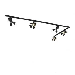 Aktion 😍 QAZQA Schienensystem mit 5 Spots schwarz - Film ⭐ -Deckenleuchten Verkaufs-Shop 7138 102472 2