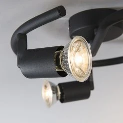 Großhandel 😉 QAZQA Industriell gefleckte schwarze Locken - Jeany 3 😍 -Deckenleuchten Verkaufs-Shop 7145 93279 6