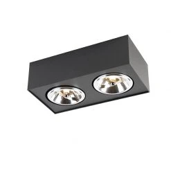 Aktion 🧨 QAZQA Design Spot Square 2-flammig inkl. G9 schwarz - Kaya ✨ -Deckenleuchten Verkaufs-Shop 7148 98378 4