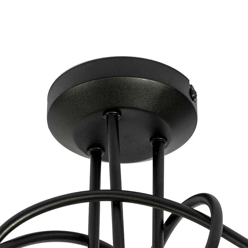 Budget 🔥 QAZQA Deckenfleck schwarz 3-Licht - Hetta ⭐ 7 Budget 🔥 QAZQA Deckenfleck schwarz 3-Licht - Hetta ⭐ – Bild 7