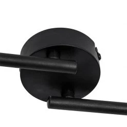 Besorgen 👏 QAZQA Industriedeckenfleck schwarz mit Beton 4-Licht - Pedra 🔔 -Deckenleuchten Verkaufs-Shop 7159 103169 7