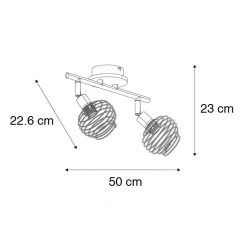 Bestes Angebot 🧨 Paul Neuhaus Design Deckenspot schwarz mit Holz 2-flammig - Profits ⭐ -Deckenleuchten Verkaufs-Shop 7171 105272 3