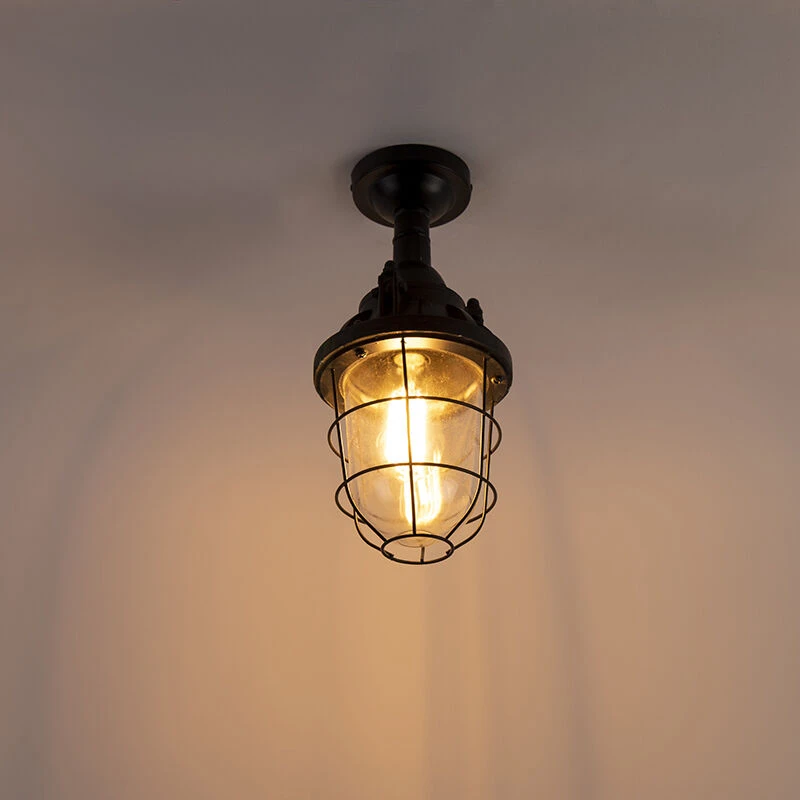 Besorgen 👏 QAZQA Industriedeckenleuchte schwarz - Cabin ⌛ 13 Besorgen 👏 QAZQA Industriedeckenleuchte schwarz - Cabin ⌛ – Bild 13