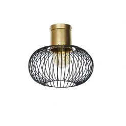 Großhandel 🎉 QAZQA Design-Deckenleuchte schwarz mit Gold - Mayelle ⌛ -Deckenleuchten Verkaufs-Shop 7196 104818 10