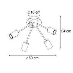 Großhandel 🥰 QAZQA Art Deco Deckenleuchte gold 5-flammig -Facil 🧨 -Deckenleuchten Verkaufs-Shop 7199 97757 4