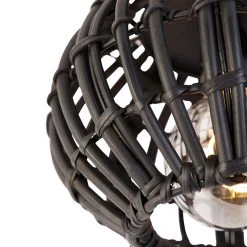 Rabatt 🎉 QAZQA Ländliche Deckenlampe schwarz 25 cm - Canna 🛒 -Deckenleuchten Verkaufs-Shop 7201 104271 2