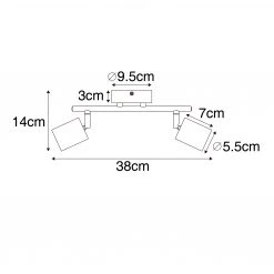 Bestpreis ✔️ QAZQA Industriële spot zwart met hout kantelbaar 2-lichts - Jeana 🌟 -Deckenleuchten Verkaufs-Shop 7205 105641 3