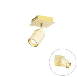 Brandneu 🧨 QAZQA Professional Moderne badkamer spot messing vierkant IP44 - Ducha 👍