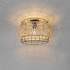 Blitzangebot 🌟 QAZQA Orientalische Deckenlampe schwarz mit Bambus - Irena ⭐ -Deckenleuchten Verkaufs-Shop 7240 105630 9