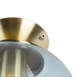 Neu 🎉 QAZQA Art Deco Deckenleuchte Messing mit blauem Glas - Pallon 👏 -Deckenleuchten Verkaufs-Shop 7241 97255 2