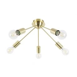 Großhandel 🥰 QAZQA Art Deco Deckenleuchte gold 5-flammig -Facil 🧨 -Deckenleuchten Verkaufs-Shop 7255 97757 12