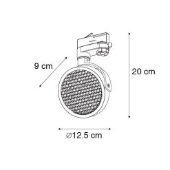 Bestes Angebot 😍 QAZQA Professional Moderne 3-Phasen Stromschiene spot schwarz - Master 111 Honey 🌟 -Deckenleuchten Verkaufs-Shop 7264 102903 4