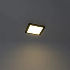 Bester Verkauf 🛒 QAZQA Deckenleuchte schwarz 22,5 cm inkl. LED 3-stufig dimmbar IP44 - Steve ⌛ -Deckenleuchten Verkaufs-Shop 7292 102744 12