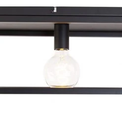 Großhandel ✨ QAZQA Industrielle Deckenlampe schwarz 99,5 cm 4-flammig - Cage 💯 -Deckenleuchten Verkaufs-Shop 7319 104033 4