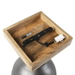 Besorgen ✔️ QAZQA Industrie Spot schwarz mit Mangoholz 30 cm - Mangos ⌛ -Deckenleuchten Verkaufs-Shop 7337 98836 9