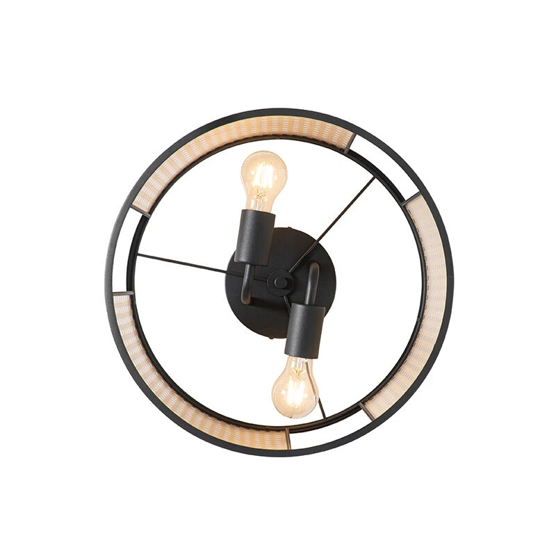 Am billigsten 😉 QAZQA Retro-Deckenleuchte schwarz mit Rattan 40 cm - Akira 💯 11 Am billigsten 😉 QAZQA Retro-Deckenleuchte schwarz mit Rattan 40 cm - Akira 💯 – Bild 11